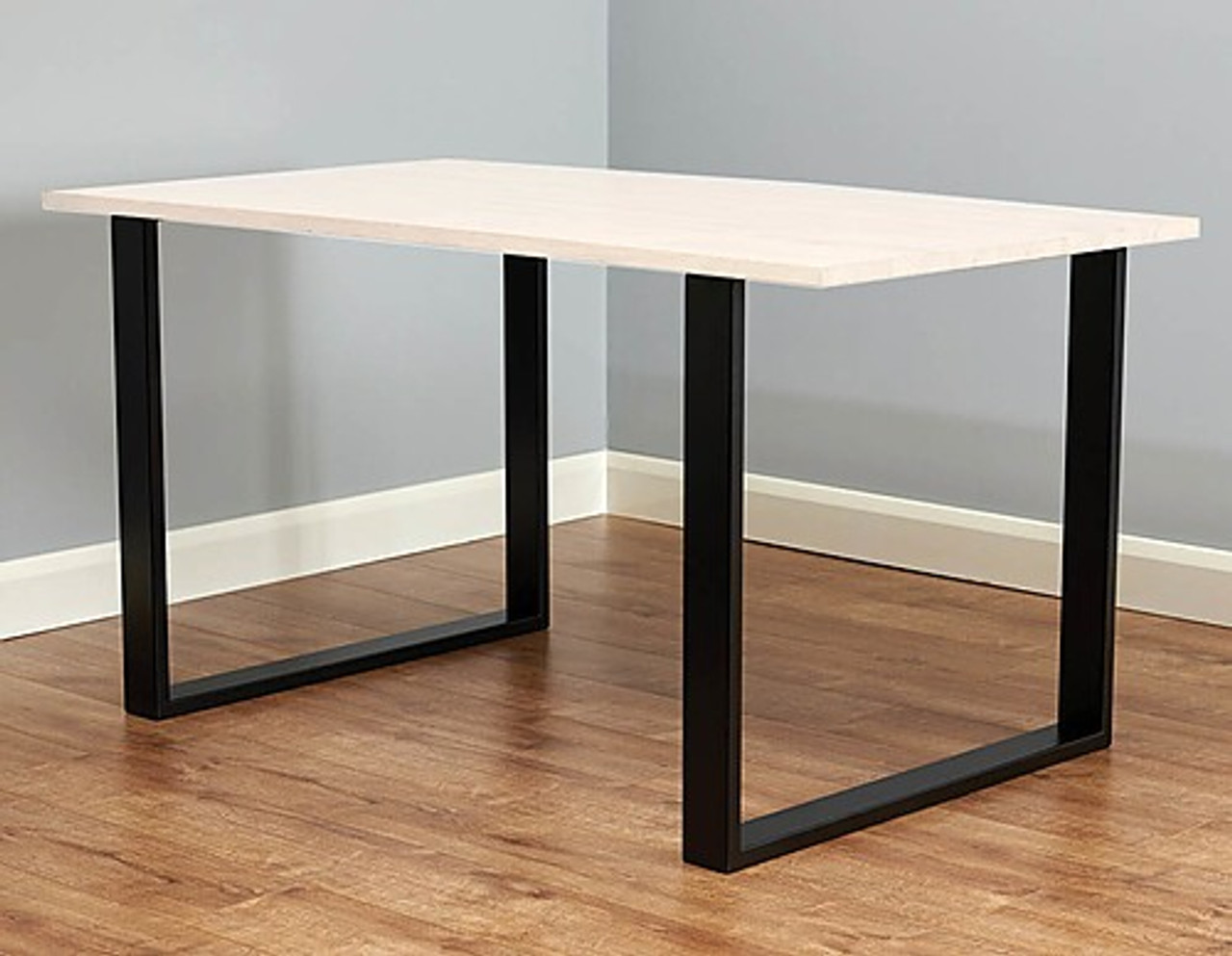 Black square shop table legs