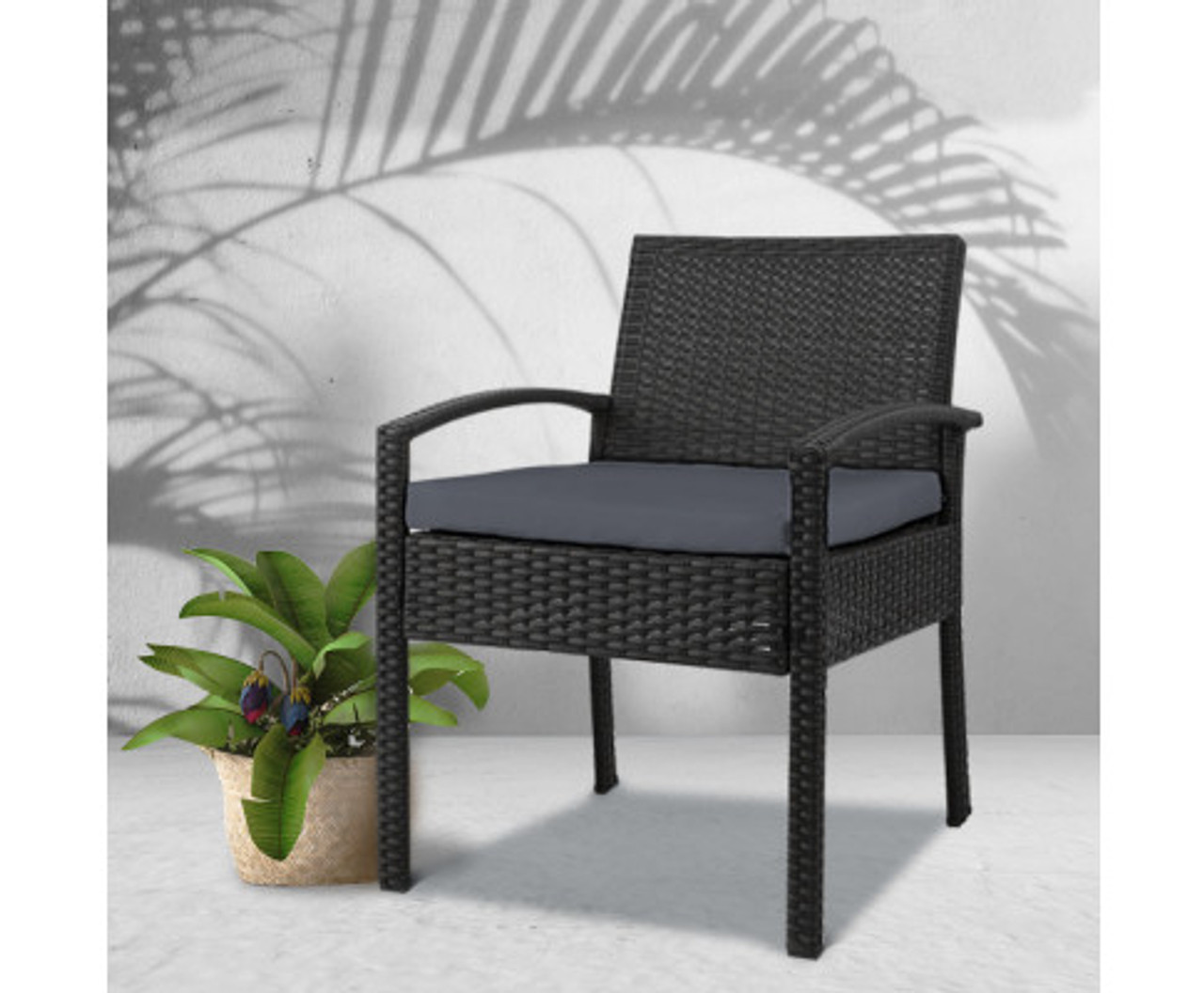 black wicker rocker