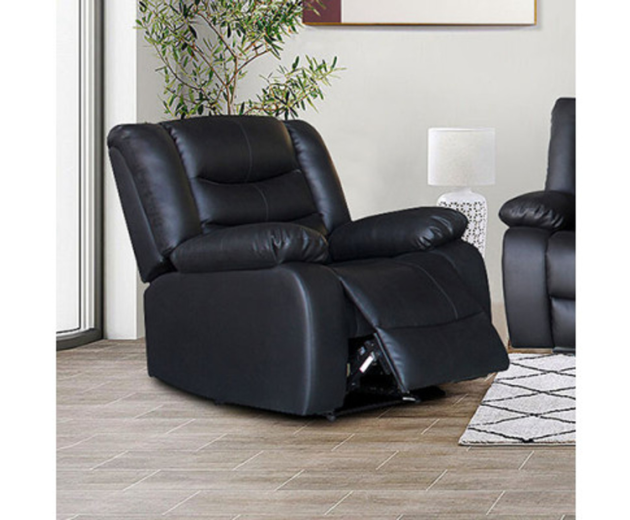 single leather recliner