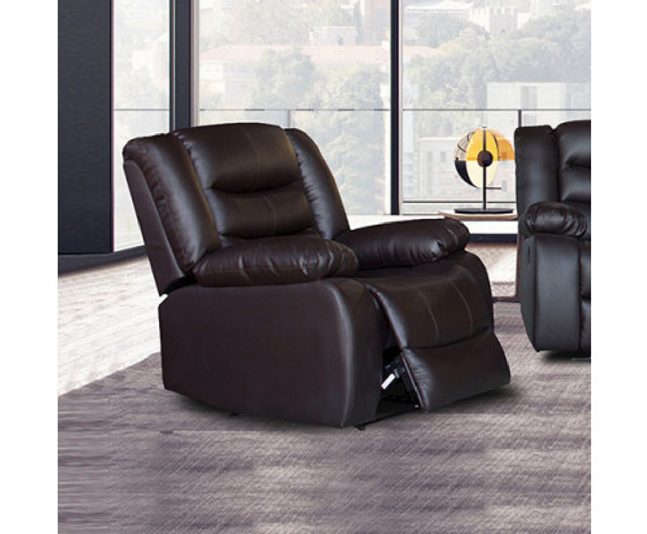 single leather recliner