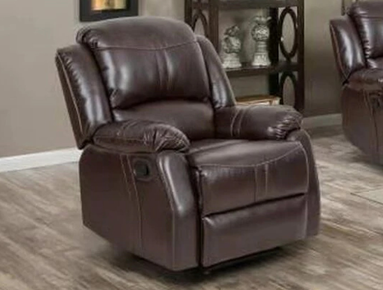 single leather recliner