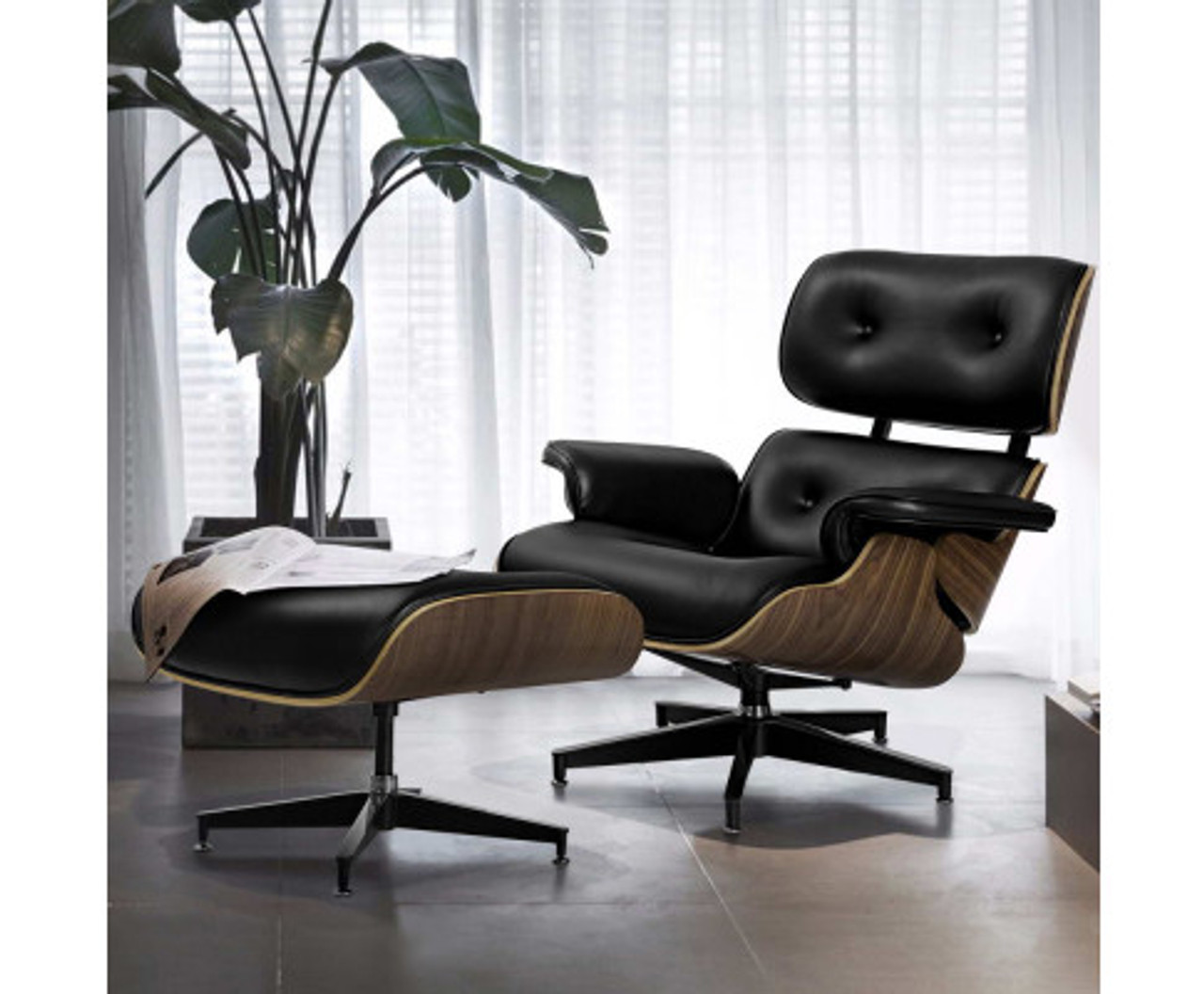 lounge chair with ottoman