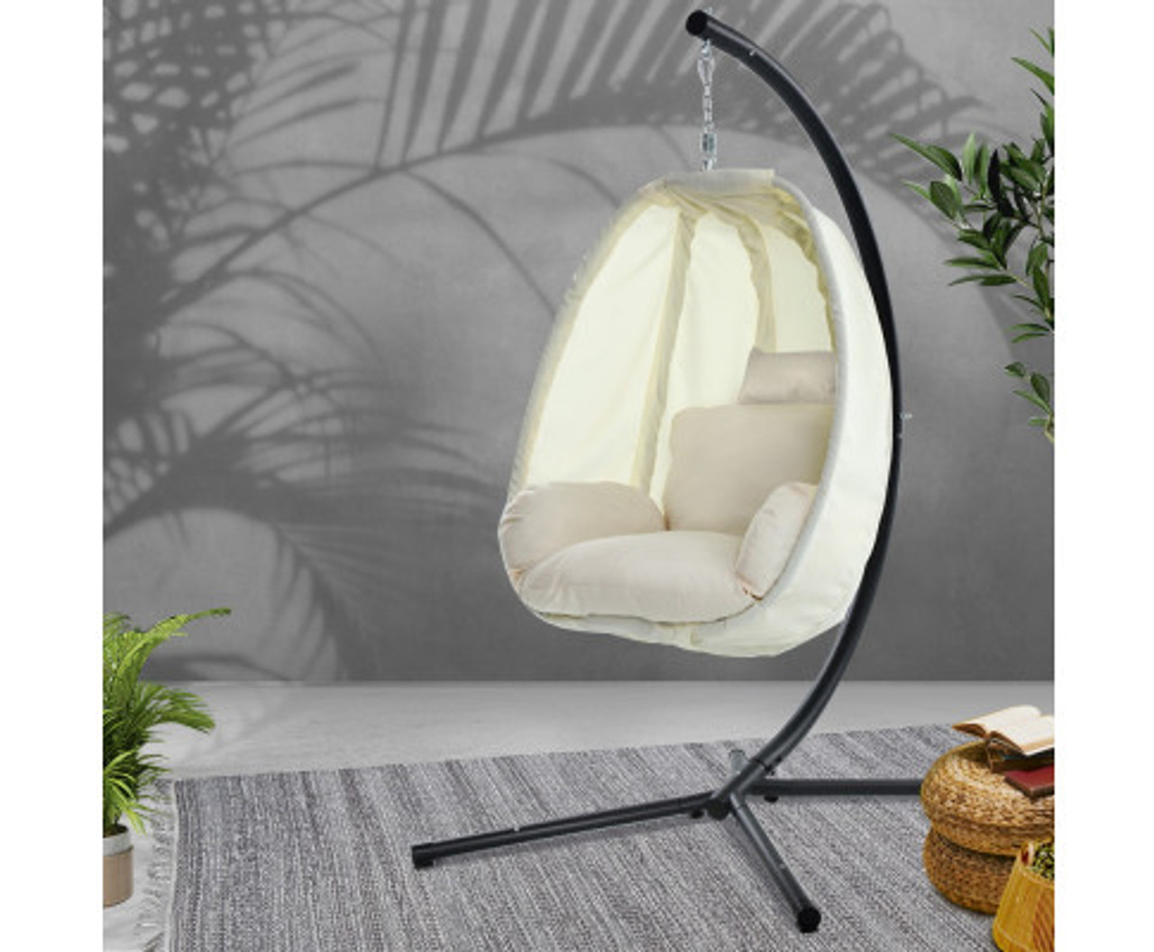 SULLIVAN OUTDOOR HANGING POD CHAIR CREAM