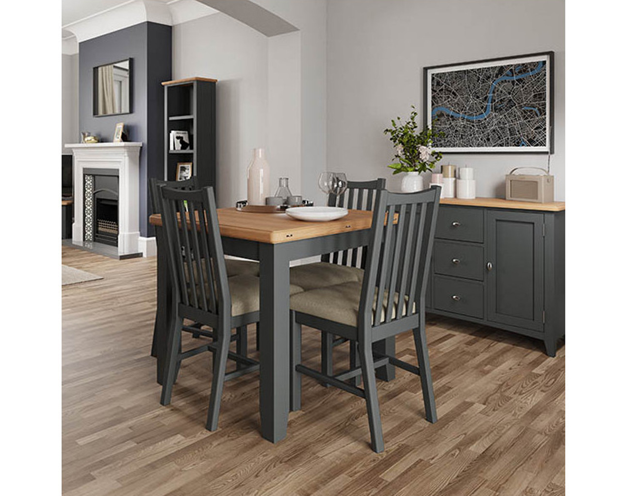 grey kitchen dining table