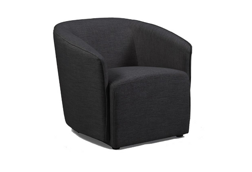 LUCIAN FABRIC UPHOLSTERED  SOFA ARM CHAIR - BLACK