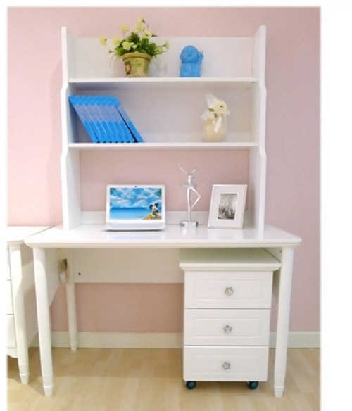 Dallas Timber Study Desk Only Without Hutch Cabinet White