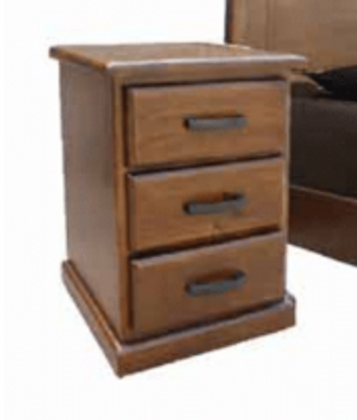 GUNNISON 3 DRAWER BEDSIDE TABLE - AS PICTURED