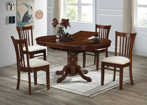 LISMORE ROUND/OVAL EXTENSION DINING TABLE - 1070/1510(W) x 1070(D) - WENGE