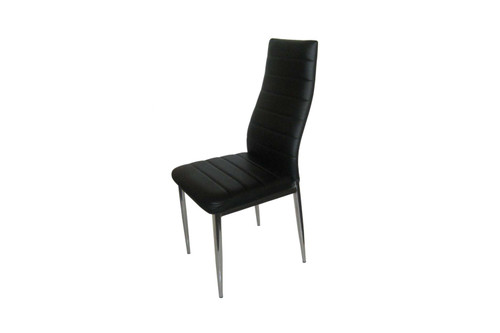 JASPER LEATHERETTE DINING CHAIR - BLACK