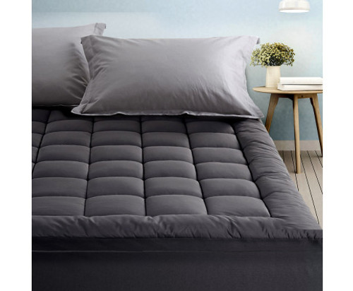 Maurice Single Size Bamboo Charcoal Microfibre Pillow Top Mattress Topper 50mm