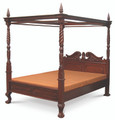 QUEEN JEPARA HARDWOOD 4 POSTER BED (BS400CVQUEEN) - MAHOGANY OR CHOCOLATE