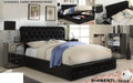 DOUBLE DIAMENTI BED (BE-519) WITH GAS LIFT STORAGE - LEATHERETTE - BLACK OR IVORY