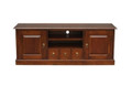 FLINT - (MODEL 20-1-19-13-1-14-9-1) 2 DOOR 3 CD DRAWER ENTERTAINMENT UNIT - 600(H) x 1600(W) - MAHOGANY OR CHOCOLATE