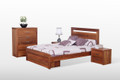 VODKA (217) QUEEN 4 PIECE TALLBOY BEDROOM SUITE WITH UNDERBED STORAGE DRAWERS - NATURAL