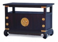 CHINESE  2 DOOR  TV STAND ( TV 200 CSN)  - 670(H) x 970(W) -  MAHOGANY OR CHOCOLATE