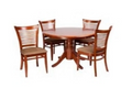 LOTUS 5 PIECE ROUND FIXED TOP DINING SETTING (LOT-PD-10-10-5PA) - 1060(D) - MOCHA