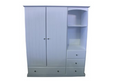 GEORGE WARDROBE WITH STANDARD WOODEN KNOBS (NOT AS PICTURED) -1800(H) X 1200(W) - PRICED IN ASSORTED COLOURS (VIC ASH AND PINE OPTIONS ALSO AVAILABLE - PRICE ON APPLICATION) - CUSTOMISATION AVAILABLE