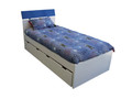 SINGLE MODERN BED WITH SINGLE UNDERBED TRUNDLE BED - PRICED IN ASSORTED COLOURS (VIC ASH AND PINE OPTIONS ALSO AVAILABLE - PRICE ON APPLICATION) - CUSTOMISATION AVAILABLE