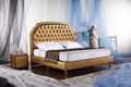 QUEEN ALEXANDRIA (G956#) 100% LEATHER / LEATHERETTE COMBINATION BED - ASSORTED COLOURS