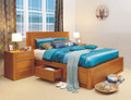 CLAREMONT KING SINGLE 3 PIECE BEDROOM SUITE WITH 2 UNDER BED DRAWERS - CHOICE OF COLOURS