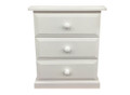 YORK (AUSSIE MADE) 3 DRAWER BEDSIDE - 700(H) x 500(W) - ASSORTED PAINTED COLOURS