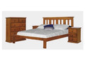 GINA SINGLE TIMBER BED - BLACKWOOD OR WALNUT