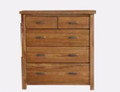 MONTANA 5 DRAWER TALLBOY - 1200(H) X 1050(W)-MOUNTAIN GUM (2059)