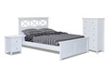 QUEEN TWISTER BED (3306) - WHITE