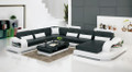 KENDAL (G8005) CORNER LOUNGE SUITE + COFFEE TABLE - CHOICE OF LEATHER AND ASSORTED COLOURS AVAILABLE