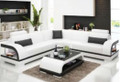 ZIKKI (G8011B) CORNER LOUNGE SUITE + COFFEE TABLE - CHOICE OF LEATHER AND ASSORTED COLOURS AVAILABLE