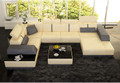 MARSAS (K5015) CORNER LOUNGE SUITE WITH CHAISE + COFFEE TABLE - CHOICE OF LEATHER AND ASSORTED COLOURS AVAILABLE