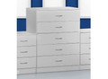 MISSION 5 DRAWER TALLBOY -930(H) X 710(W) - WHITE