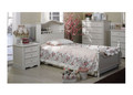 SINGLE MILA (LS-013) BOOKEND BED WITH SINGLE TRUNDLE (MODEL 16-9-1-14-9-19-20) - IVORY WHITE