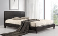 DOUBLE (ING-DBFB-BLACK) LEATHERETTE  BED FRAME  - BLACK