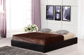 DOUBLE (ING-BE-DOUBLE-BLK)  LEATHERETTE ENSEMBLE BED FRAME - BLACK