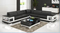 JEMBA BONDED LEATHER CORNER  LOUNGE SUITE ( MODEL-G1102B) - CHOICE OF LEATHER AND ASSORTED COLOURS AVAILABLE