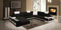 OBED BONDED LEATHER  CHAISE LOUNGE SUITE (MODEL- G1092) - CHOICE OF LEATHER AND ASSORTED COLOURS AVAILABLE