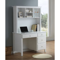 EMPRESS DESK WITH HUTCH (2-18-15-4-9-5) - 1730(H) x 1200(W) x 480(D) - WHITE