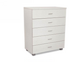 CONCORD 5 DRAWER TALLBOY - 1000(H) X 750(W) - WHITE