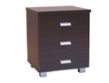 CONCORD 3 DRAWER BEDSIDE - WALNUT