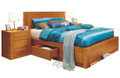 CLAREMONT DOUBLE OR QUEEN 3 PIECE (BEDSIDE)  BEDROOM SUITE WITH 4 UNDER BED DRAWERS  - CHOICE OF COLOURS