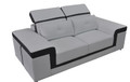 FLORAN (G8020D)  2 SEATER SOFA  B - ITALIAN TOP GRAIN LEATHER + PVC - CHOICE OF LEATHER AND ASSORTED COLOURS AVAILABLE