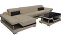 MACIN (G8004C) CHAISE  LOUNGE SUITE  - CHOICE OF LEATHER AND ASSORTED COLOURS AVAILABLE