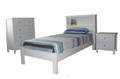  FLORENTINA (AUSSIE MADE) SINGLE OR KING SINGLE 3 PIECE BEDROOM SUITE - ASSORTED PAINTED COLOURS