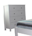 FLORENTINA (AUSSIE MADE) 4 DRAWERS TALLBOY - 1050(H) x 1000(W) - ASSORTED PAINTED COLOURS