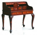 QUEEN ANN (DK 119 CV ) WRITING DESK WITH 19 DRAWERS - 1050(W) X 600(D) -MAHOGANY OR LIGHT PECAN