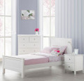 EMPRESS SINGLE OR KING SINGLE 3 PIECE BEDROOM SUITE ((2-18-15-4-9-5) - WHITE