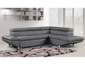 PRESTIGE  3 SEATER LEATHER RIGHT CHAISE LOUNGE SUITE (MLC-8869R-GREY)  - GREY