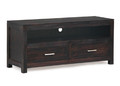 PARIS   2  DRAWER LOW ENTERTAINMENT UNIT (SB 002 PNMK ) - 540(H) x 1200(W)- CHOCOLATE 