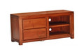 AMSTERDAM (SB002TA) 2 DRAWER ENTERTAINMENT UNIT - 560(H) x 1200(W) - MAHOGANY (PICTURED) OR LIGHT PECAN OR EARTHY